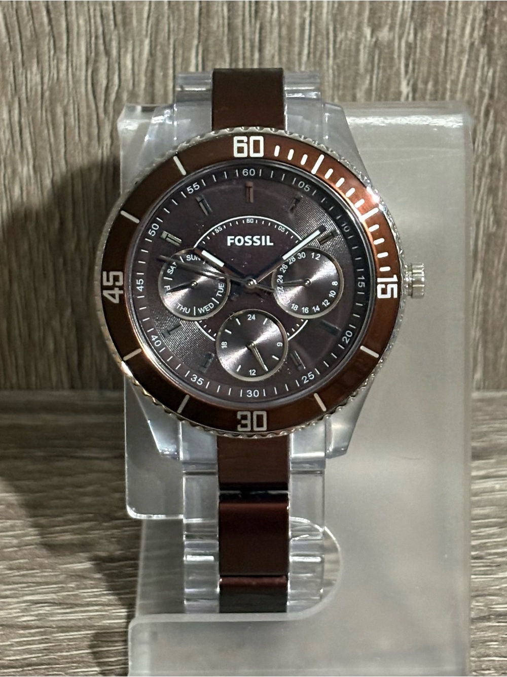 Brown Fossil Stella Women’s Watch With New Battery